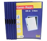 Produkt-Bild: Idena 300572 - Klemm-Mappe A4 blau 5er