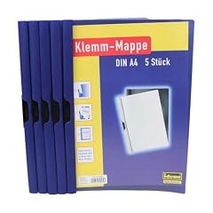Idena 300572 - Klemm-Mappe A4 blau 5er