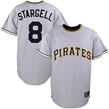 Pittsburgh Pirates Jerseys : Majestic Pittsburgh Pirates #8 Willie Stargell Grey Throwback Replica Jersey