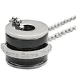 Dreams Come True Stainless Steel Barrel Black Pendant Necklace