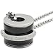 Dreams Come True Stainless Steel Barrel Black Pendant Necklace