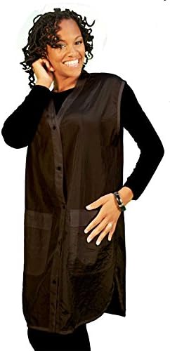 Stylist Vest Black Polyester Made Water Repellent with Deep Pockets Machine Washable - Size Large