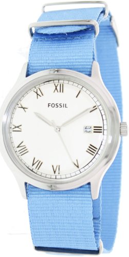 Fossil Ansel Three Hand Nylon Watch - Blue