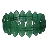 12x25mmGreenAventurineBeaded'StretchBracelet