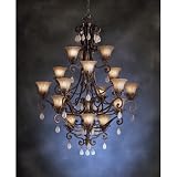Cottage Grove Indoor 1 Carre Bronze Incandescent Chandelier with Optional Tear Drops