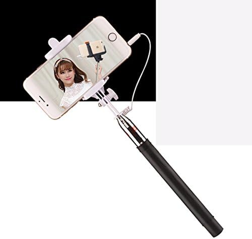 Mini Wired Portable Selfie Stick Extendable Handheld Self-Pole For Smartphone Black