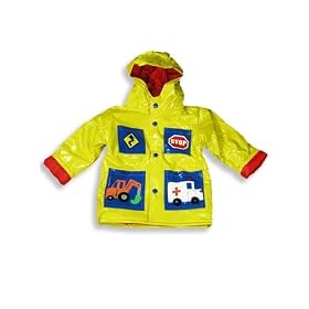 Driplets by Wippette Kids - Boys Hooded Raincoat, Yellow