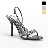 Pleaser Shoes Women's ENCHANT-11, 4'' Slingback Sandal W/Rhinestones
