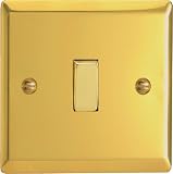 Varilight - 1G Intermediate Switch Victorian Brass - XV7D