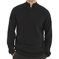 ExOfficio Men's Venture Wool 1/4 Zip Tee, Black, Medium