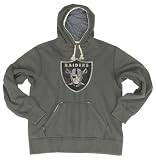 NFL Men's Oakland Raiders Bigger Better Logo Pull Over Hoodie (Storm, Large)