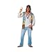 XLG Adult (Up to 50 Jacket size) Hippie Dude 60s Costume for Men (flip flops and jeans not incl