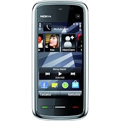 Nokia 5230 Navi Smartphone (8,1 cm (3,2 Zoll) Display, Touchscreen,  2 Megapixel Kamera) black-chrome