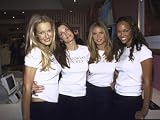 Models Karen Mulder, Stephanie Seymour, Heidi Klum and Tyra Banks at Victoria's Secret Party Premium Photographic Poster Print by Marion Curtis, 40x30