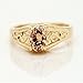 FOLLOWMOON 18K Gold Plated Use Cubic Zirconia Crystal Engagement Wedding Ring