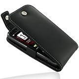 PDair Leather Case for HTC Rezound - Flip TopType (Black)