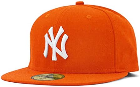 Tx Adjustable Unisex New York Yankees Cap Snapback Sport Flat Brim Hip-hop Hat (Orange)