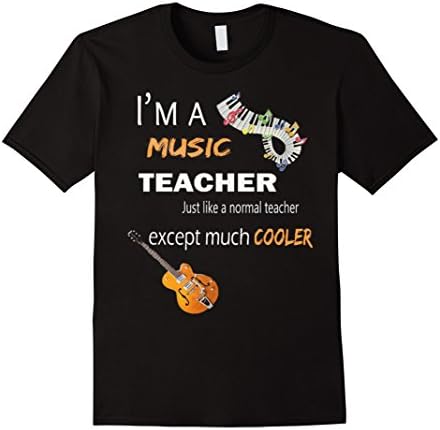 Men's I'm a MUSIC TEACHER just like a normal teacher t-shirts Medium Black