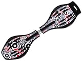 Makrofit Waveboard Pro XL Circle bis 95 kg mit Tasche und Leuchtrollen, schwarz, 88x23x14, 14026