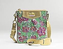 Coach Limited Edition Madison Op Art Floral Crossbody Messenger Bag Swingpack Purse