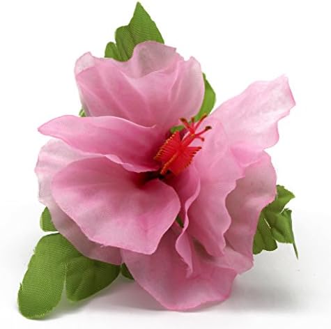 Hawaii Luau Party Artificial Fabric Single Large Hibiscus Hair Clips in