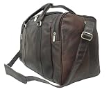 Piel Leather Classic Weekend Carry On Travel Case - Leather - Chocolate - Chocolate