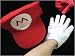 Mario Bro: Hat and Gloves Costume Set - Mario Image of Mario Bro: Hat and Gloves Costume Set - Mario