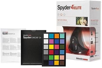 Datacolor Spyder4Elite Colorimeter with Desktop Cradle - Software CD - Bundle With Datacolor SpyderCheckr 24 Color Calibration Tool