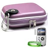 Kodak PlaySport HD Waterproof Pocket Video Camera, Mini Camcorder Accessories Kit: EVA Smooth Purple Protective Hard Kodak Camera Case + Universal Kodak Screen Protector + Live * Laugh * Love VG Wrist Band!!!