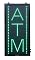 Green LED ATM Sign - 11"x24" vertical rectangle
