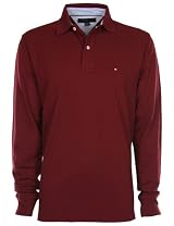 Tommy Hilfiger Mens Polo Shirt Longsleeve Burgundy