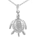 Sterling Silver Medium Movable Sea Turtle Pendant