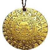 Gold Aztec Replica Coin Pendant Necklace