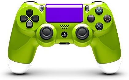 Metallic Light Green and Metallic White Custom Painted DualShock 4