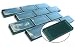 Reflections Glass 1x2" Mosaic Tile Clear Teal