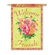 Welcome Friends Floral Arrangement Josephine Large Flag Welcome Friends Floral Arrangement Josephine Large Flag