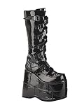 Black KISS styled Buckle Mega Platform Boot - MENS 9