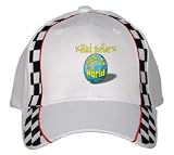 Mail Sorter Rock My World White Racing Checker Flag Hat / Baseball Cap
