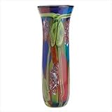 41q0abrdz2L. SL160  Peacock Tail Motif Decorative Fantasy Art Glass Vase Reviews