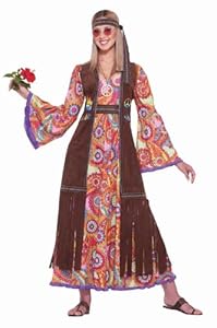 Women's Hippie Love Child Costume, Multi-Colored, One Size