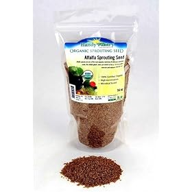 Organic Sprouting Alfalfa Seeds, One Pound - Todd's Seeds