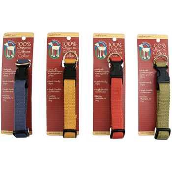 Westminster Pet 81010-1 100% Organic Cotton Adjustable Dog Collar Large Moss Green