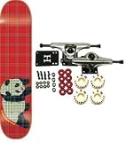 ENJOI Skateboards RED PLAID PANDA Complete Skateboard