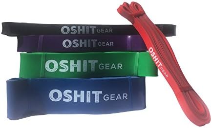 Resistance Exercising Bands by OSHIT GEAR - Mobility, Powerlifting, and Pull-up Assist Bands for Strengthening All Muscle Groups - Comes with Free Carry Bag - SINGLE BAND - On Sale for Limited Time