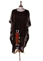 African Lady Carnival Kaftan in Brown Sizes 14 to 28
