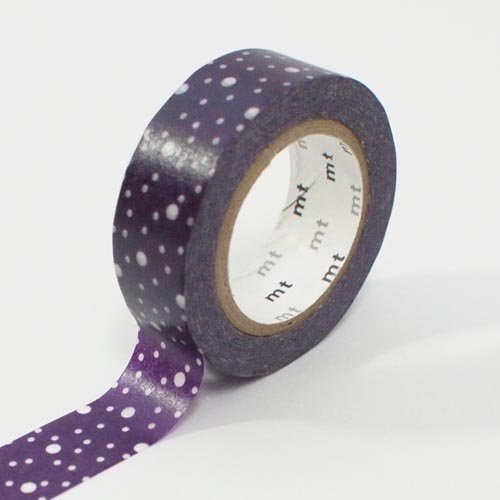 D125 Japanese Washi Masking Tape Spotty Purple