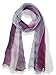 V28® Womens Multi Radient Colors 100% Pure Silk Scarf (41 x 69 inches, PurpleGray)