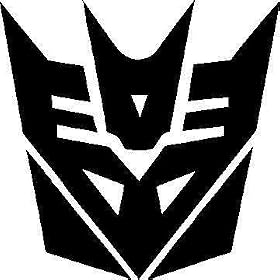 Decepticons Transformers Racing Decal Sticker (New) Black X2