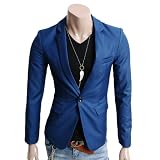 Doublju Mens Casual Vivid Color Onebutton Blazer Jacket (075D)