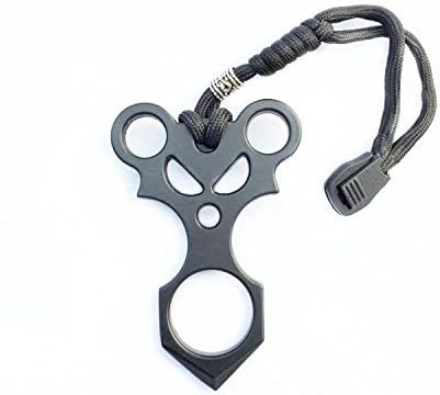 CnHonorable Metal Skull Keychain Keyrings Self Defense Emergency Survival Tool fits perfectly in the palm of your hand Black